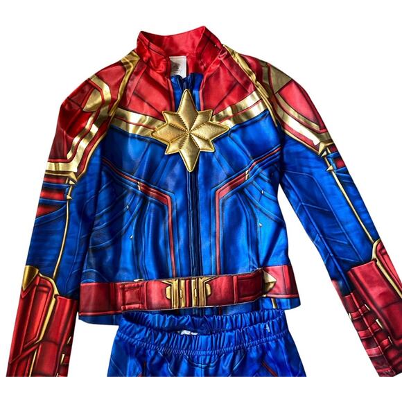 Disney Store Captain Marvel Costume Kids 5 6 Brie Larson Avengers Endgame Outfit - Picture 7 of 11